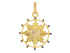 Pave Diamond & Saphire Fluted Heart Pendant (DPM-1253)